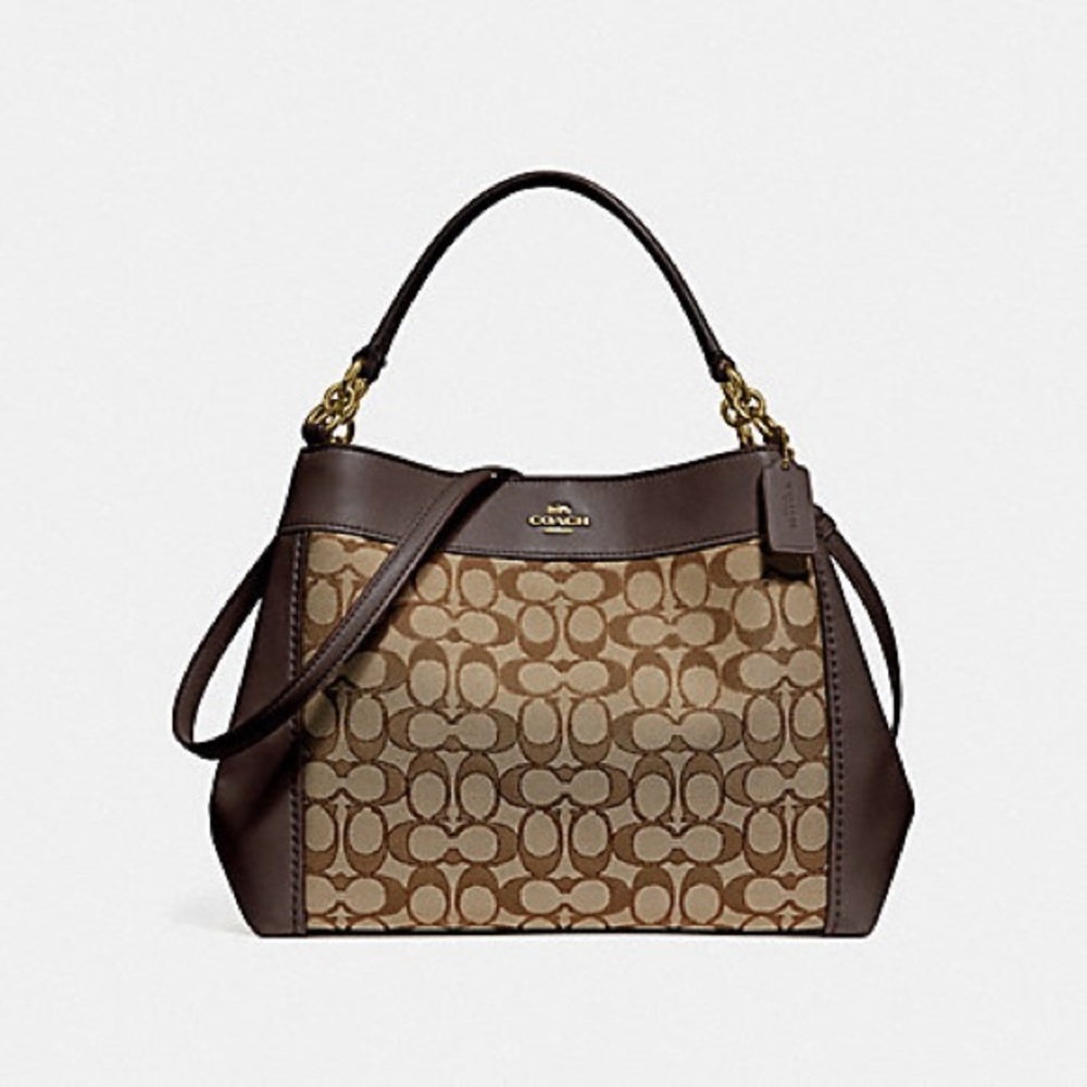 NWT Coach F29548 SM Lexy Signature Jacquard Bag